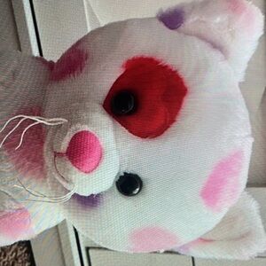 Build-A-Bear Pink and Red Cat Plush